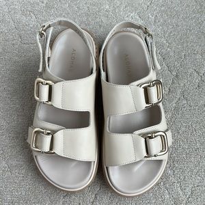 ALOHAS Harper Cream Leather Sandals
